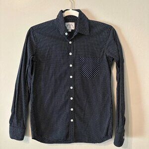 Kirrin Finch Long Sleeve Blue Polka Dot Button Up | Excellent condition
